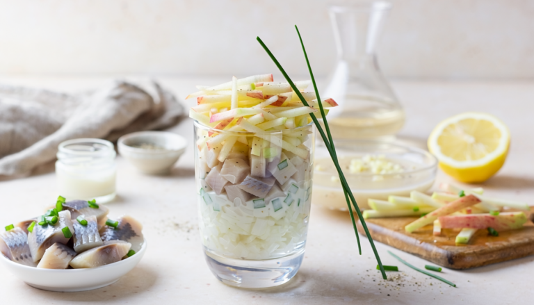 Tartare di aringhe e mela Granny Smith