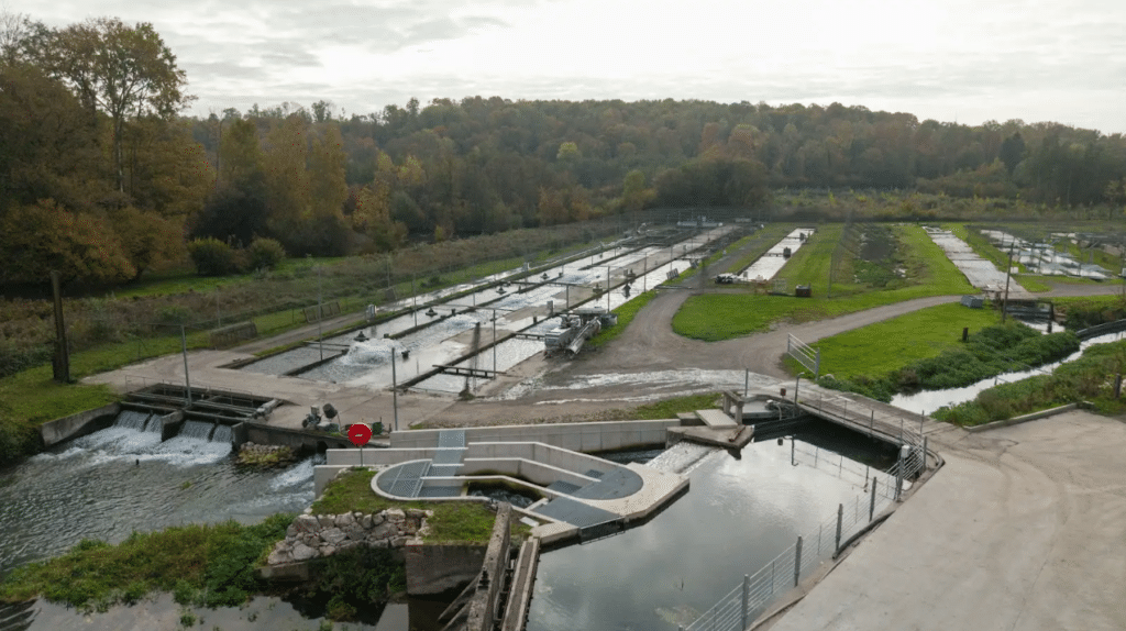 photo representant les infrastructure de la pisciculture d'Airaines