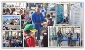 Collage of pictures of children at Tales of the blue event in Cyprus